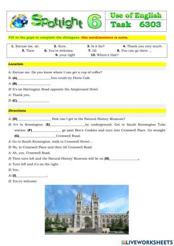 Spotlight 6 Task 6303