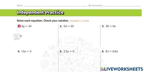 Multiplication equation