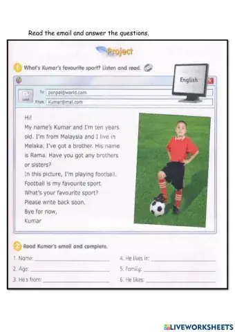 English year 4 - Email