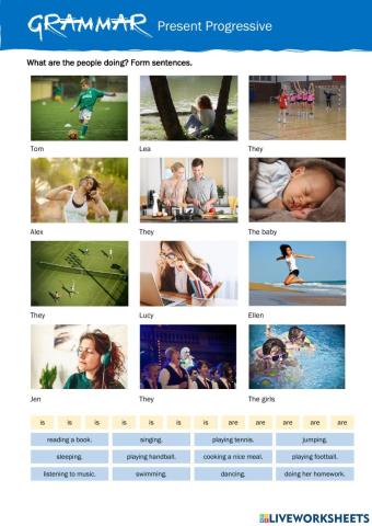 GRAMMAR -  Present Progressive