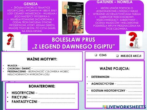 Bolesław Prus Z legend Dawnego egiptu