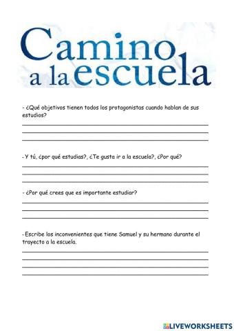 Camino a la escuela 3