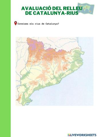 Relleu de Catalunya: rius