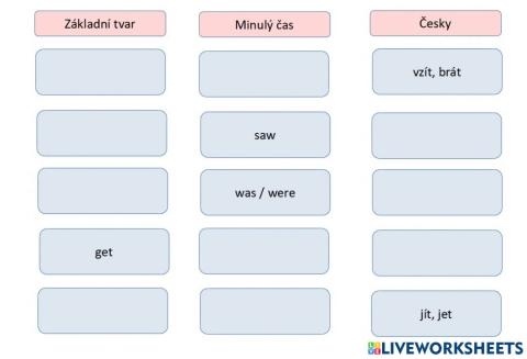 Irregular verbs - Past Tense