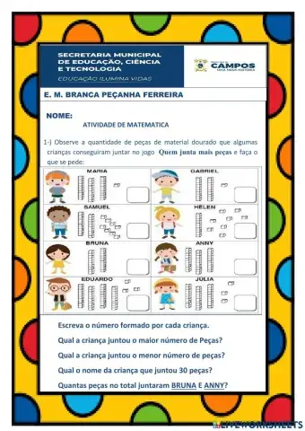 Quadro Valor de Unidade