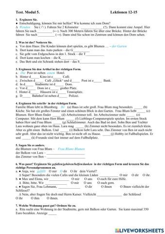 Menschen A1.2, Modul 5