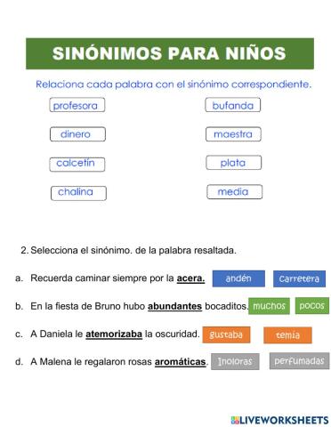 Los sinónimos