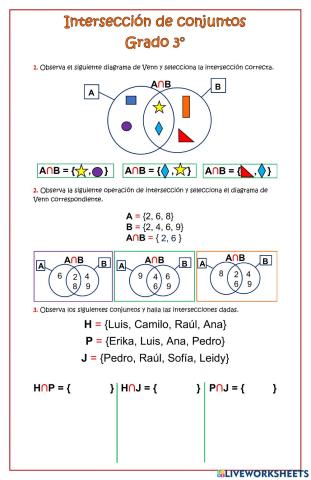 Intersección entre conjuntos