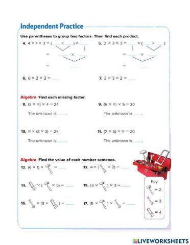 The Associative property