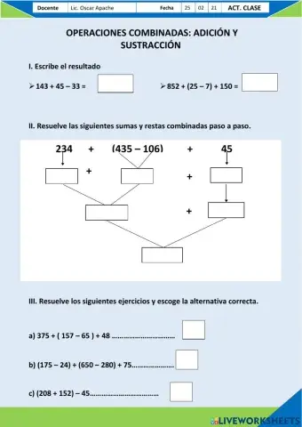 Operaciones con Números naturales