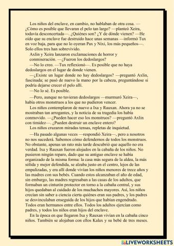 Comprensión inicial tema.