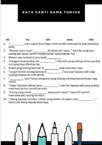 Kata ganti nama tunjuk