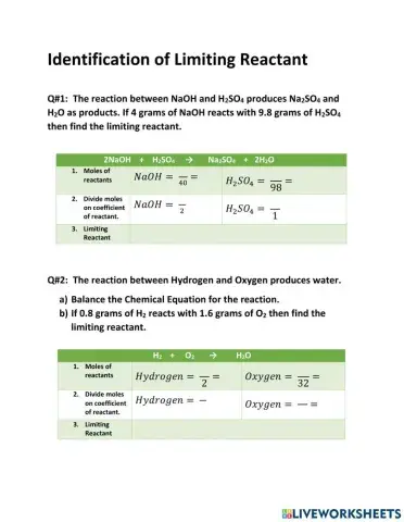 Limiting Reactant