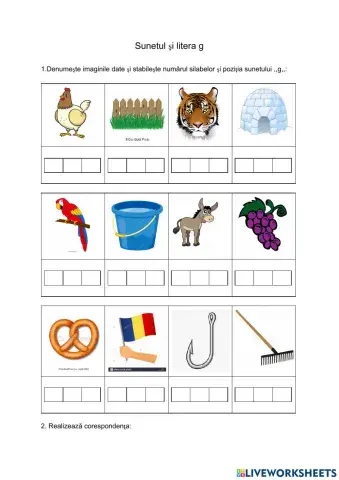 Sunetul și litera g