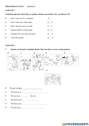 Engish Class A1Test 5