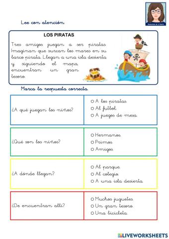 C.LECT. 1º Los piratas