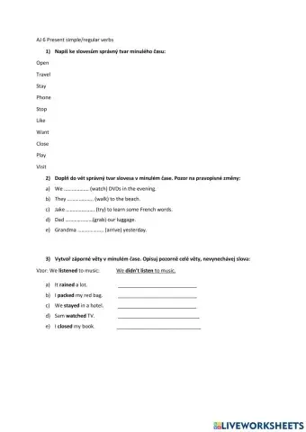 Minulý čas prostý