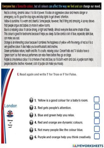 Reading comprehension: people's personality