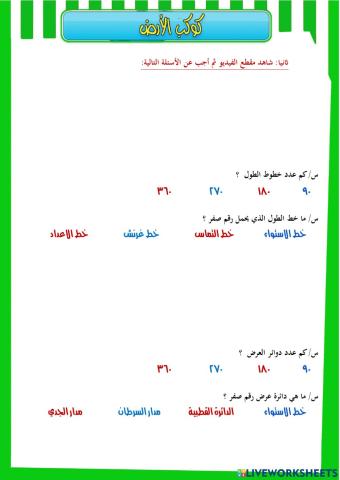 نشاط 2 كوكب الأرض