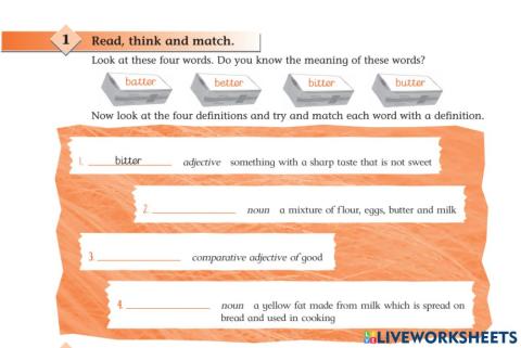 Read think and match