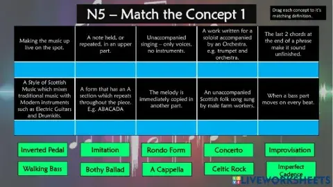 National 5 Music - UM Match The Concept 1