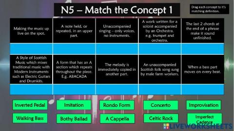 National 5 Music - UM Match The Concept 1