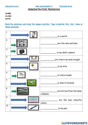 Demonstrative pronouns