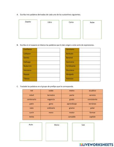 Estructura de palabras