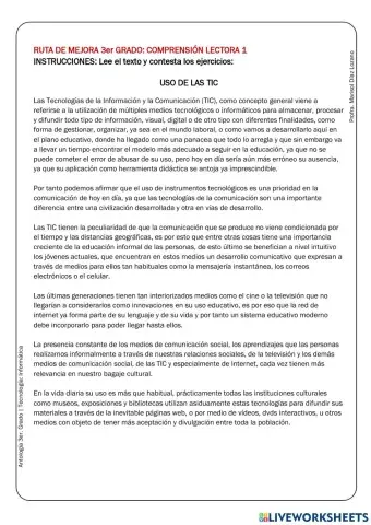 Tecnologías de la Información y Comunicación