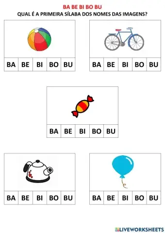 Atividades ba be bi bo bu