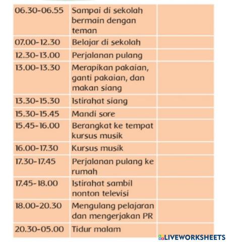 Menghitung Lama Waktu Kegiatan