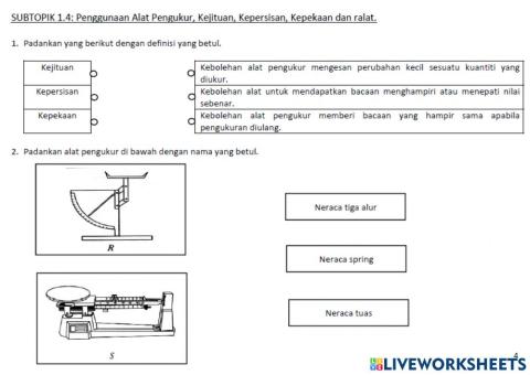 KSSM Sains Tingktaan 1 (Topik 1.4)