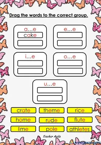 Phonics ae, ee, ie, oe, ue