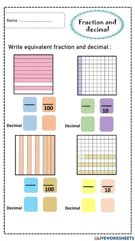 Fraction and decimal