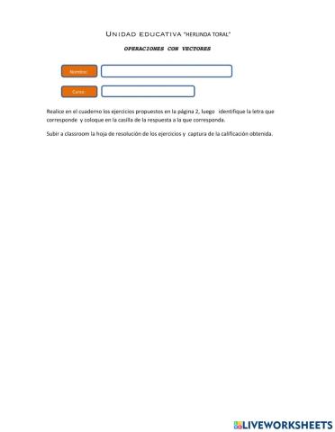 Operaciones con vectores