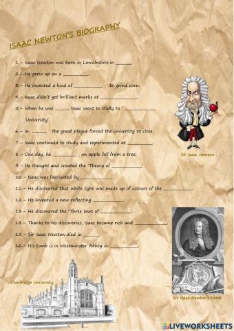 Isaac Newton's Biography