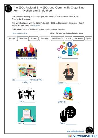 The ESOL Podcast 21 - ESOL and Community Organising Part 4 - Action and Evaluation
