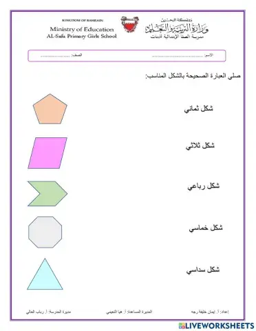 الأشكال الثنائية الأبعاد