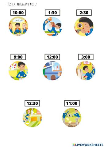 What time is English: