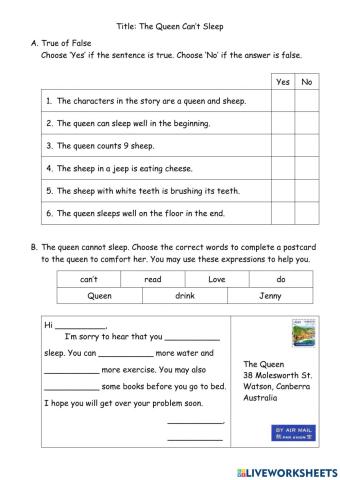 The Queen Can't Sleep