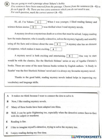 Reading skills - YEAR 4