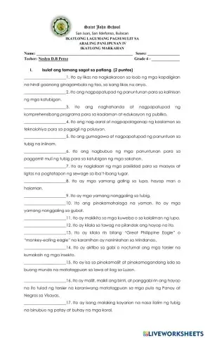 Third Periodical Exam