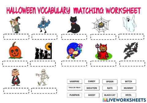 Halloween vocabulary