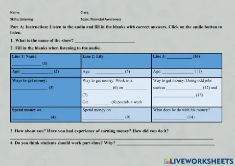 Pocket money-Listening