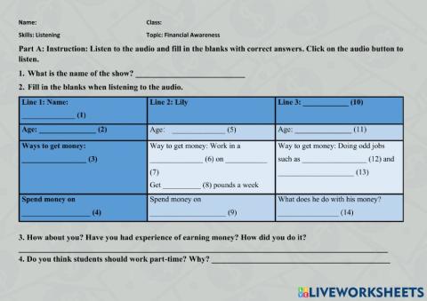 Pocket money-Listening