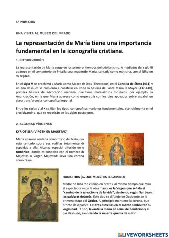 Representación de María Museo del Prado