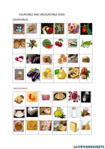 Countables & uncountables