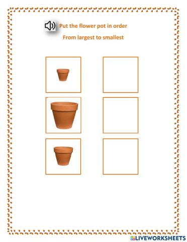 Sequence by size - flower pot - 1.05 Dashly - Neo, DC