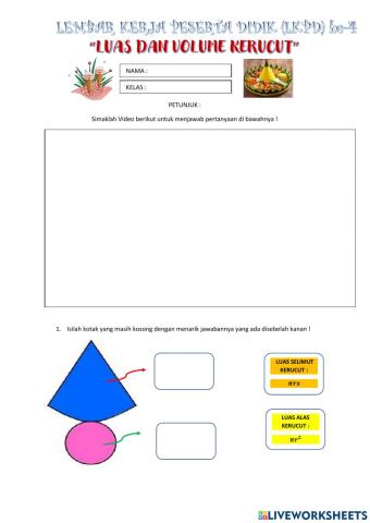 Luas dan Volume Kerucut