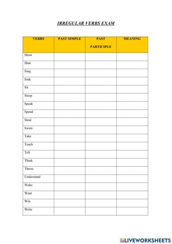 Irregular Verbs 4